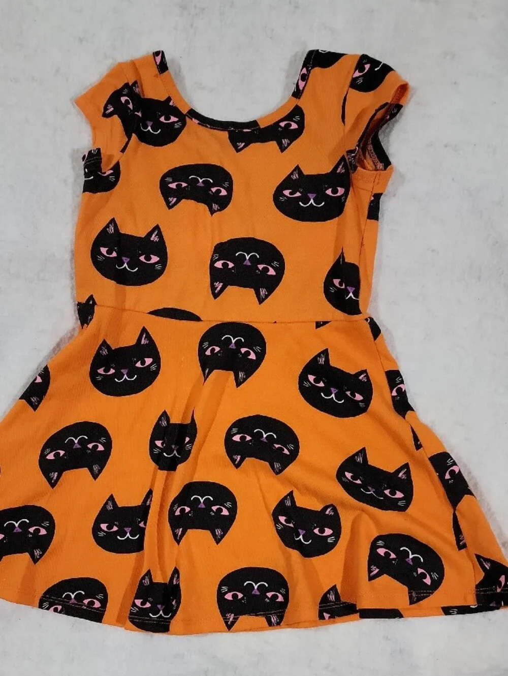 Girls' Dress Trio - Black Cat Orange, Princess Pink, Daisy Blue
